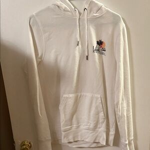 Volcom White Hoodie with Palm Tree Graphic